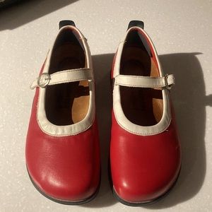 Birkenstock Red Mary Jane Shoes Footprints by Birkenstock